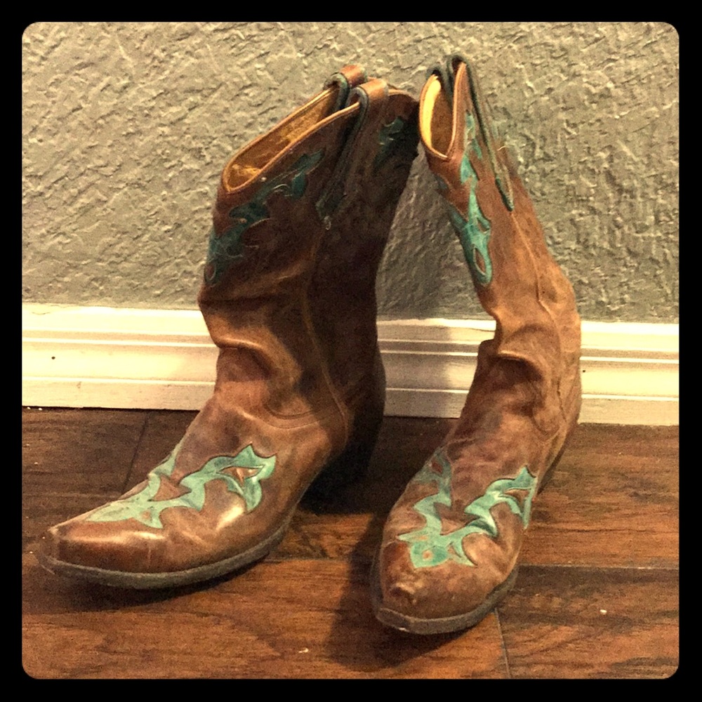 Old Gringo turquoise embellished cowboy boots